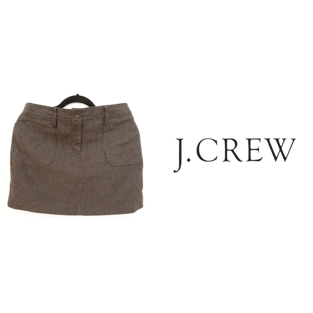 J.Crew Mini Skirt Wool Blend Black & White Size 6